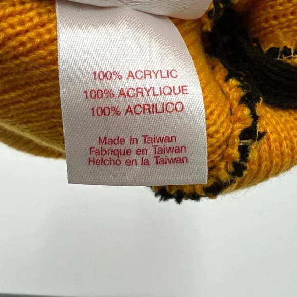 Mitchell & Ness Unisex Yellow Black Knit Pittsburgh Penguins NHL Beanie Hat NWT - Picture 4 of 5